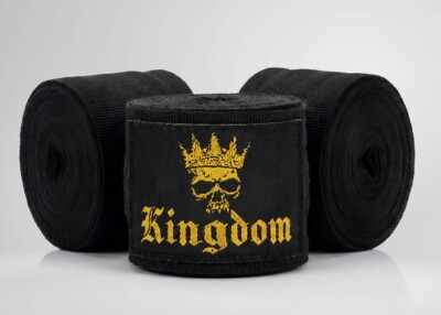 Bandages de Boxe Kingdom Fighting - 4,5m - Noir/Or