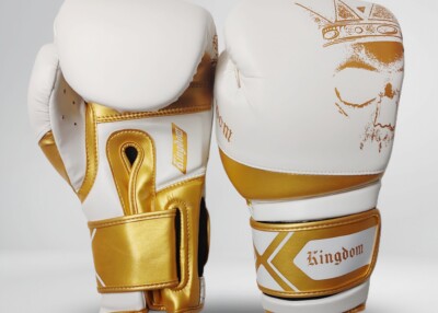 Gants de Boxe Kingdom Fighting - Blanc/Or