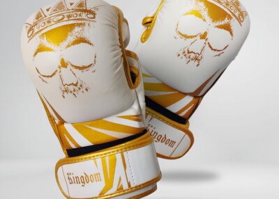 Gants MMA Kingdom Fighting - Blanc/Or