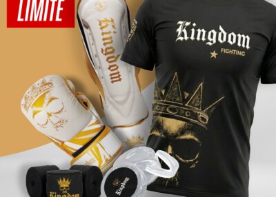 Pack MMA Kingdom Fighting - Combat Cage Complet - Blanc/Or & Noir/Or